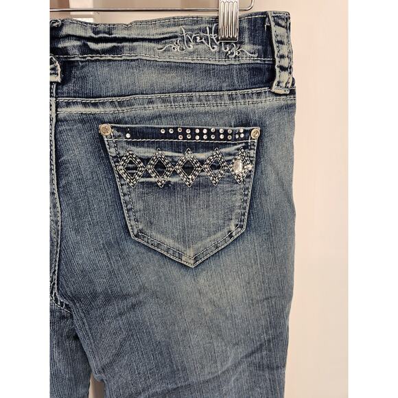 Truth Be Told Womens Sz 8 Classic Slim Boot Blue Jeans Medium Wash Y2K - Picture 4 of 5